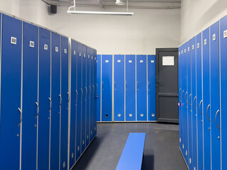 Obraz premium guardaesquis with individual lockers in the basement