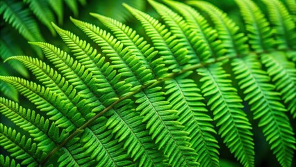 Fototapeta premium Macro shot of intricate green fern leaves up close, fern, leaves, foliage, nature, close-up, macro, green, vibrant, detail