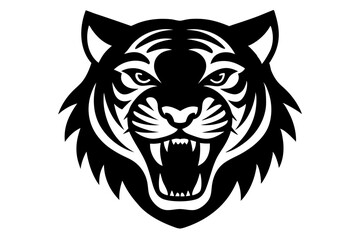 head of a tiger vector design art.