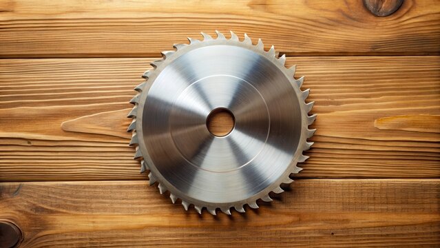 Circular saw blade on a wooden surface , blade, power tool, woodworking, carpentry, equipment, sharp, cutting, steel