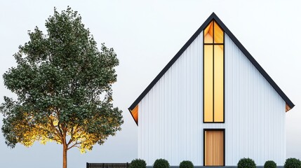 Majestic Gothic Church Spire Amidst Autumnal Countryside Landscape