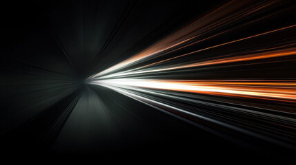 Abstract blurred light streaks on a dark background, suggesting the motion of speed in a road tunnel
