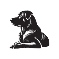 Anatolian Shepherd Dog minimalist design - Anatolian Shepherd Dog Vector Silhouette.