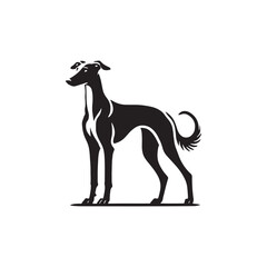 Azawakh Dog Silhouette - Azawakh Dog Illustration - Minimalist Azawakh Dog Vector.