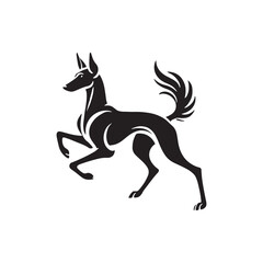 Azawakh Dog Silhouette - Azawakh Dog Illustration - Minimalist Azawakh Dog Vector.