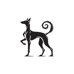 Azawakh Dog Silhouette - Azawakh Dog Illustration - Minimalist Azawakh Dog Vector.