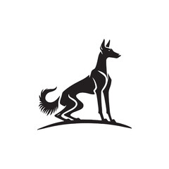 Azawakh Dog Silhouette - Azawakh Dog Illustration - Minimalist Azawakh Dog Vector.