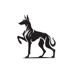 Azawakh Dog Silhouette - Azawakh Dog Illustration - Minimalist Azawakh Dog Vector.