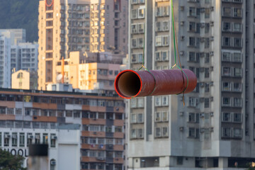 DEC 16 2024,Hong Kong.Construction site and Dense residential area in Kai Tak area