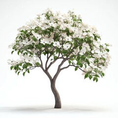 Obraz premium Blooming Dogwood Tree in Spring