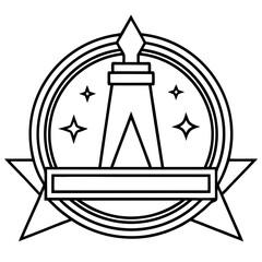 Advertisement Line Art Vector Illustration