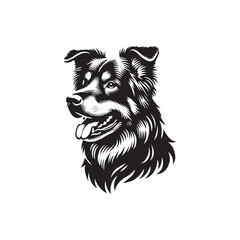 Beauceron Dog Silhouette - Minimalist Beauceron Dog Vector - Illustration of Beauceron Dog.