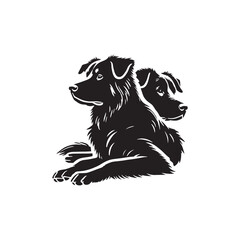 Obraz premium Beauceron Dog Silhouette - Minimalist Beauceron Dog Vector - Illustration of Beauceron Dog.