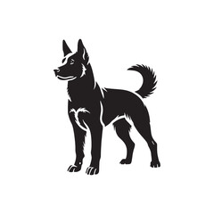 Beauceron Dog Silhouette - Minimalist Beauceron Dog Vector - Illustration of Beauceron Dog.