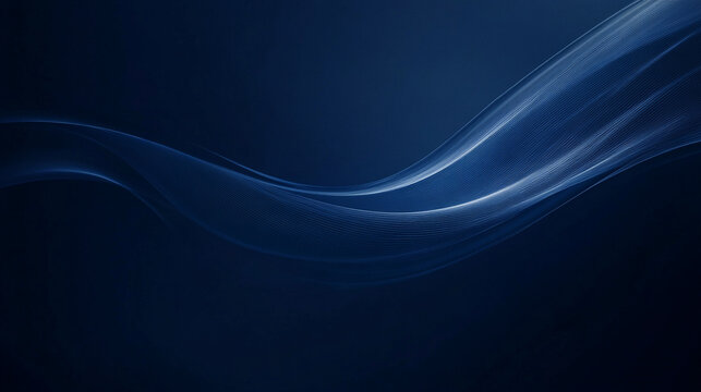 Circle lines abstract vector background. Minimal geometric circular dark blue pattern. Technology design concept. Blue abstract wave background with copy space.