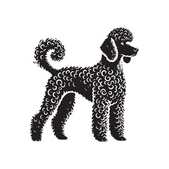 Bedlington Terrier Silhouette - Bedlington Terrier Illustration - Bedlington Terrier Vector Design.