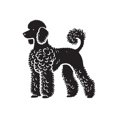 Bedlington Terrier Silhouette - Bedlington Terrier Illustration - Bedlington Terrier Vector Design.