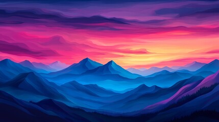 Dramatic sunset over rolling hills and an open forest trail, capturing the essence of exploration, Nature  Outdoors  Sunset