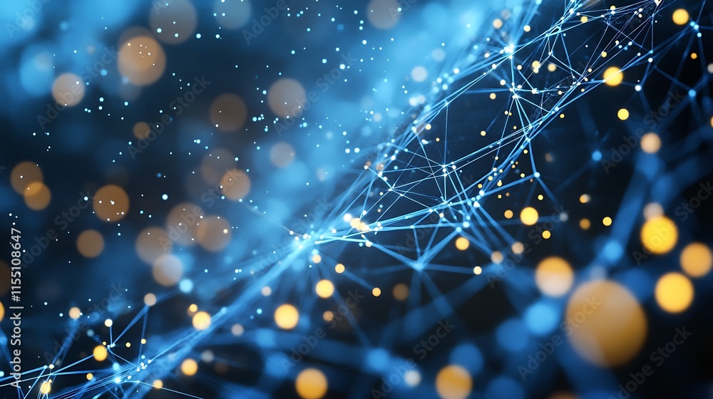 Aufkleber abstract network connection. digital data flow. global network concept.