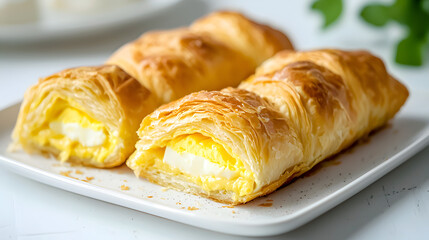 Traditional Bulgarian Pastry Filled with Eggs and Creamy Delight