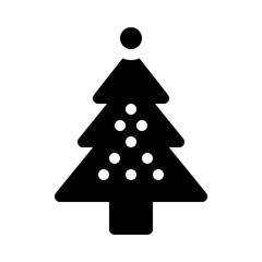 Fototapeta premium christmas tree glyph icon