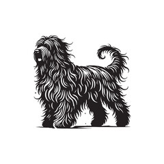 Bergamasco Sheepdog Silhouette - Minimalist Vector of Bergamasco Sheepdog.