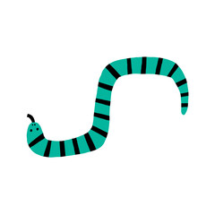 Striped Snake Bold Design Illustration