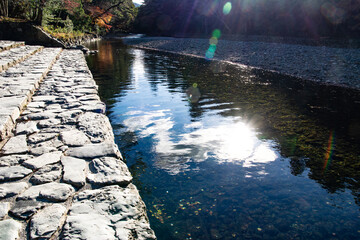 伊勢神宮内宮の御⼿洗場