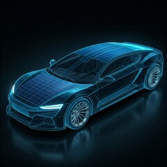 Naklejka premium solar electric car
