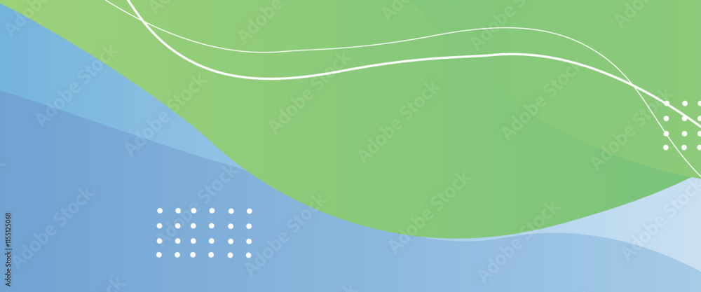Poster vector modern blue and green wave abstract background. creative halftone pattern in blue green backg