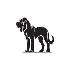 Silhouette of Bloodhound - Bloodhound Vector - Illustration of Bloodhound.