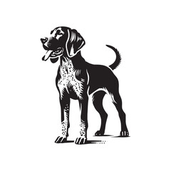 Bluetick Dog Silhouette - Illustration of Dog - Minimalist Design Of Dog - Dog Vector.