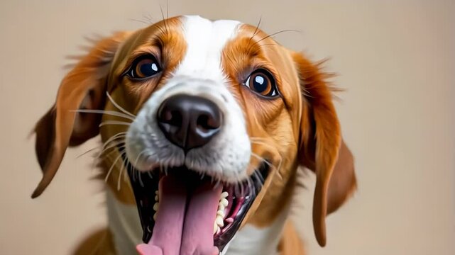 Happy Dog with Bright Smile