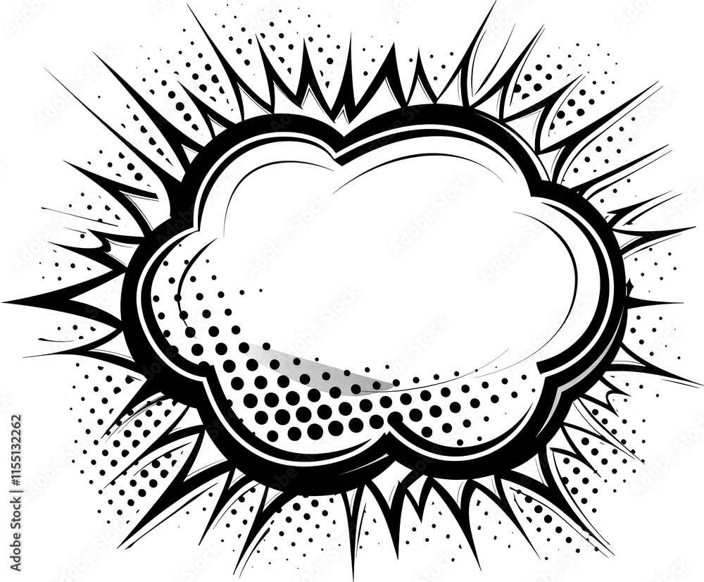 Canvas Prints stylized sunburst illustration with clouds