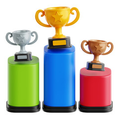 Vibrant Trophy Collection for Quiz Winners