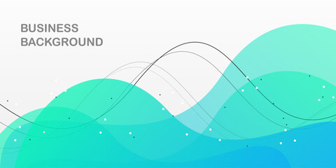 Abstract colorful green curve background