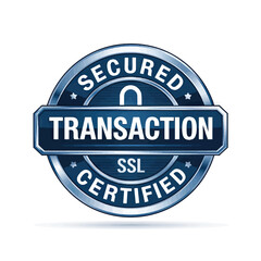 Fototapeta premium secured transaction ssl certified secure badge for online security