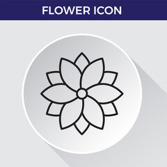 Flower line icon. Collection of high quality black outline logo for mobile concepts and web apps. Flower set in trendy flat style. Vector illustration on a white background.