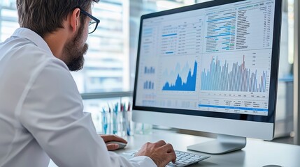 Fototapeta premium Chemistry Research Data Dashboard