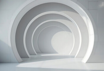 Obraz premium Abstract white Gradient Circle Layers Background Design
