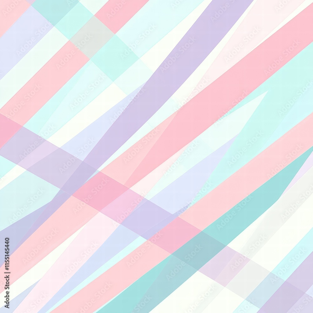 Aufkleber Striped pattern with pastel colors creating an abstract design suitable for backgrounds or textile applications. Generative AI