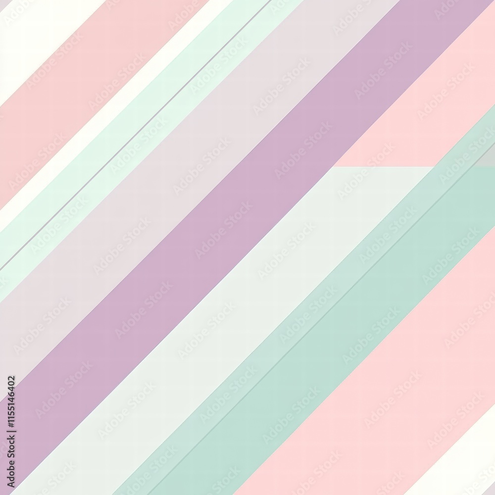 Poster striped pattern in pastel colors creating a modern and stylish aesthetic for interior design or grap