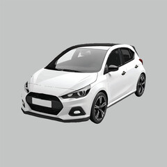 Modern Car isolated Realistic vehicle vector illustration concept with creative style