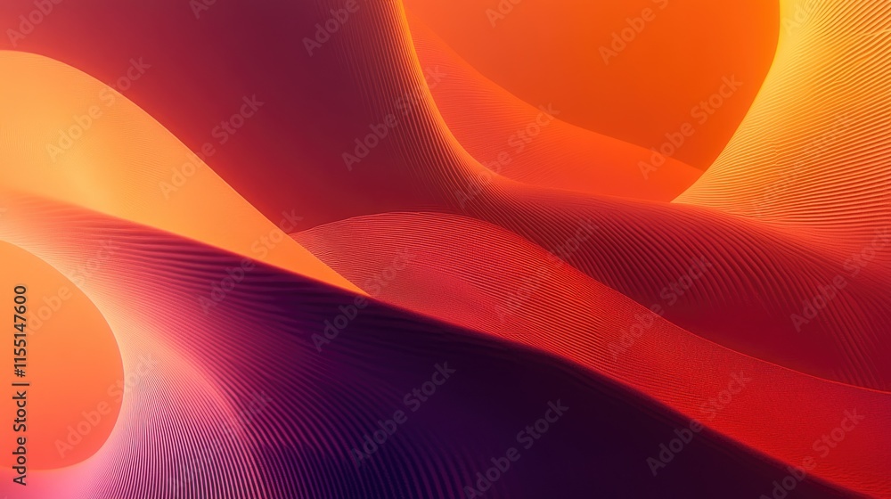 Aufkleber colorful swirls of orange and purple create a dynamic abstract backdrop, emphasizing smooth curves a
