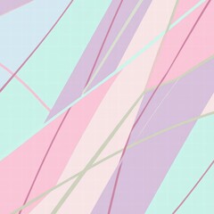 Bright striped pattern featuring pastel colors in varying widths across the surface. Generative AI