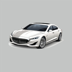 Modern Car isolated Realistic vehicle vector illustration concept with creative style