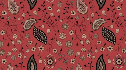 bandana kerchief paisley fabric patchwork abstract vector seamless pattern for scarf kerchief shirt fabric carpet rug tablecloth