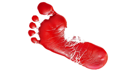Isolated Ed footprint on transparent background. high resolution PNG file