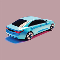 Modern Car isolated Realistic vehicle vector illustration concept with creative style