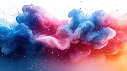 Fototapeta premium Colorful swirling ink in water, abstract background.